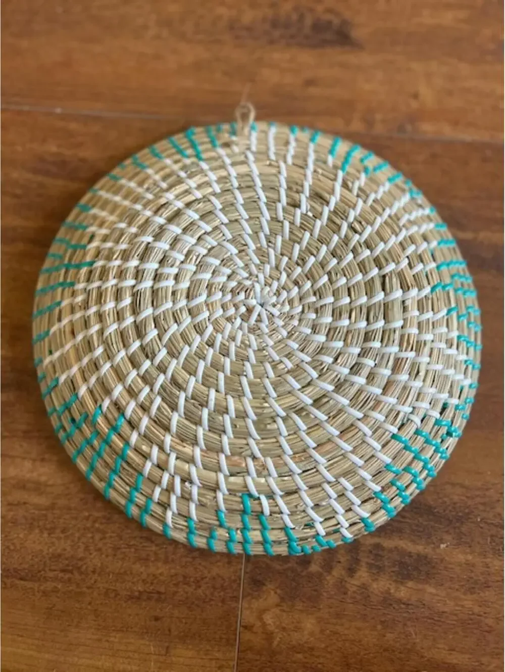 Handwoven Decorative Round Basket Tray